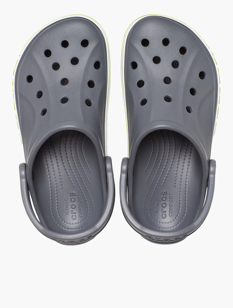 MyRunway | Shop Crocs Slate Grey & Lime Punch Bayaband Clogs for